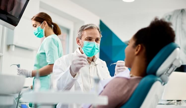 Patient at the dentist